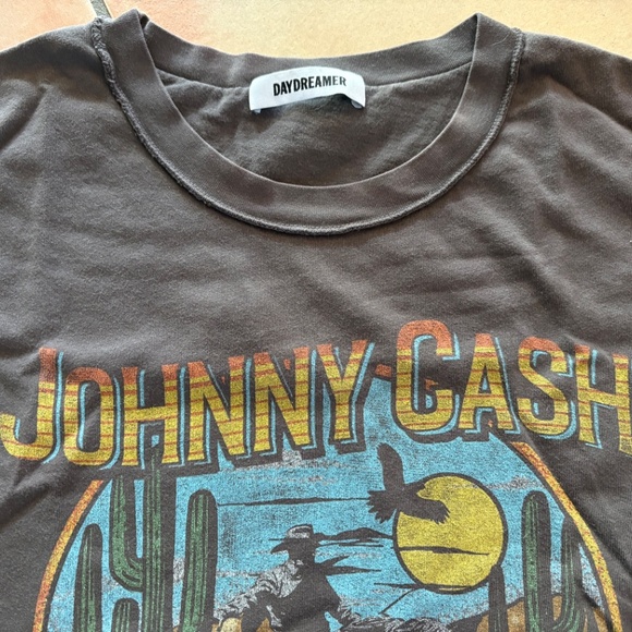 Free People Daydreamer Johnny Cash Riders In The Sky Tee Size L - Picture 5 of 8